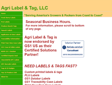 Tablet Screenshot of agrilabeltag.com